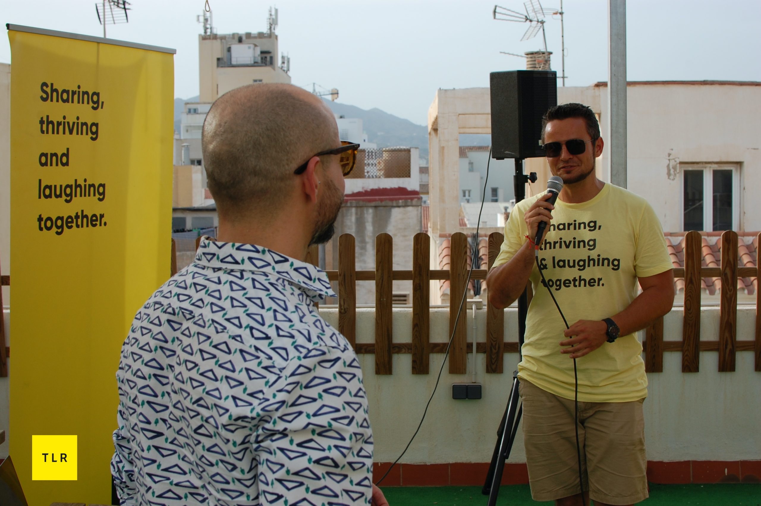 Javier Leon talking about The Mirror Duality on the TLR rooftop