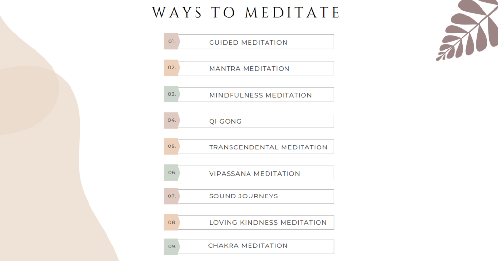 Ways to Meditate