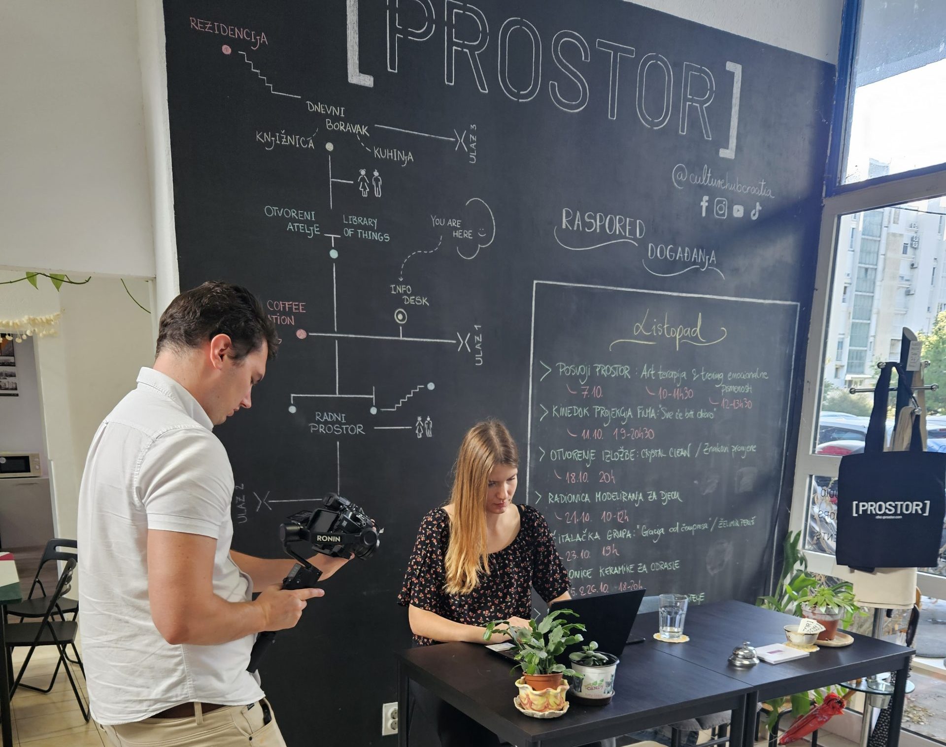 Sam filming PROSTOR hub assistant Željka Vuko as part on an ECHN initiative Pic: Kelly O’Brien